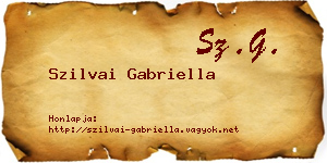 Szilvai Gabriella névjegykártya
