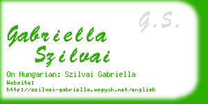 gabriella szilvai business card